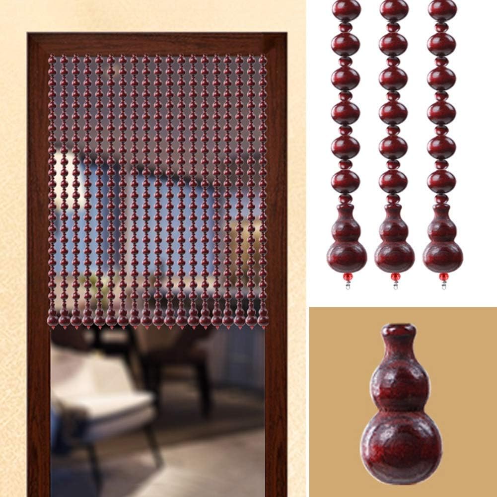 Natural Wood Beaded Curtain for Room Divider and Home Decor