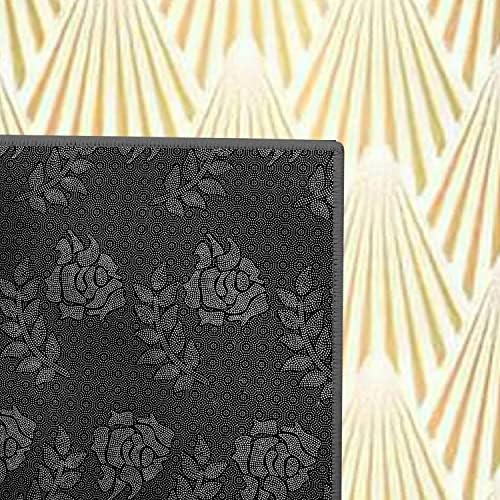 Modern 3D Seamless Area Rug with Gold Shells Design
