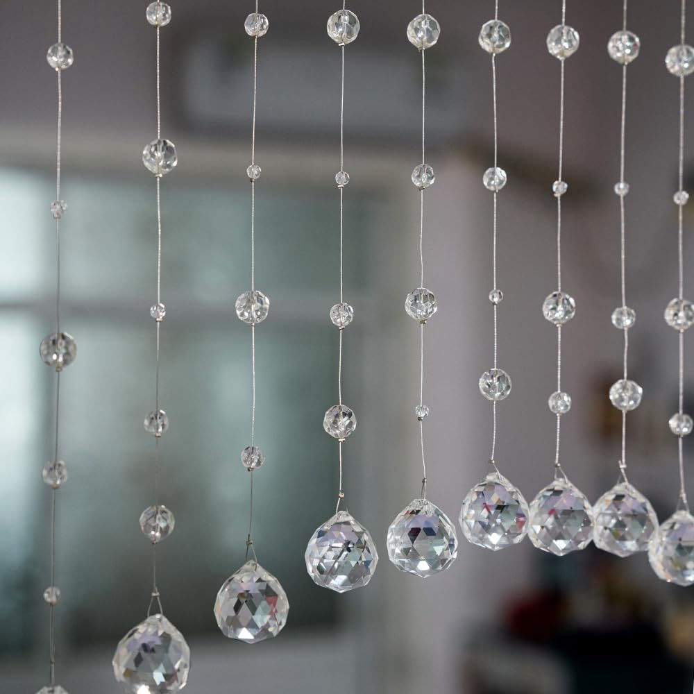 20 Strings Crystal Beaded Curtain for Doorway Divider