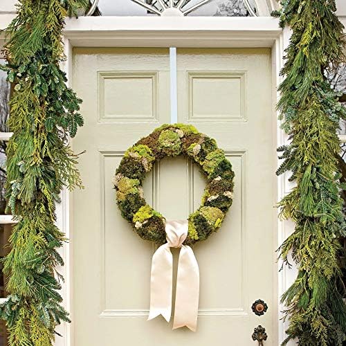 AnapoliZ 15 Inch White Wreath Door Hanger