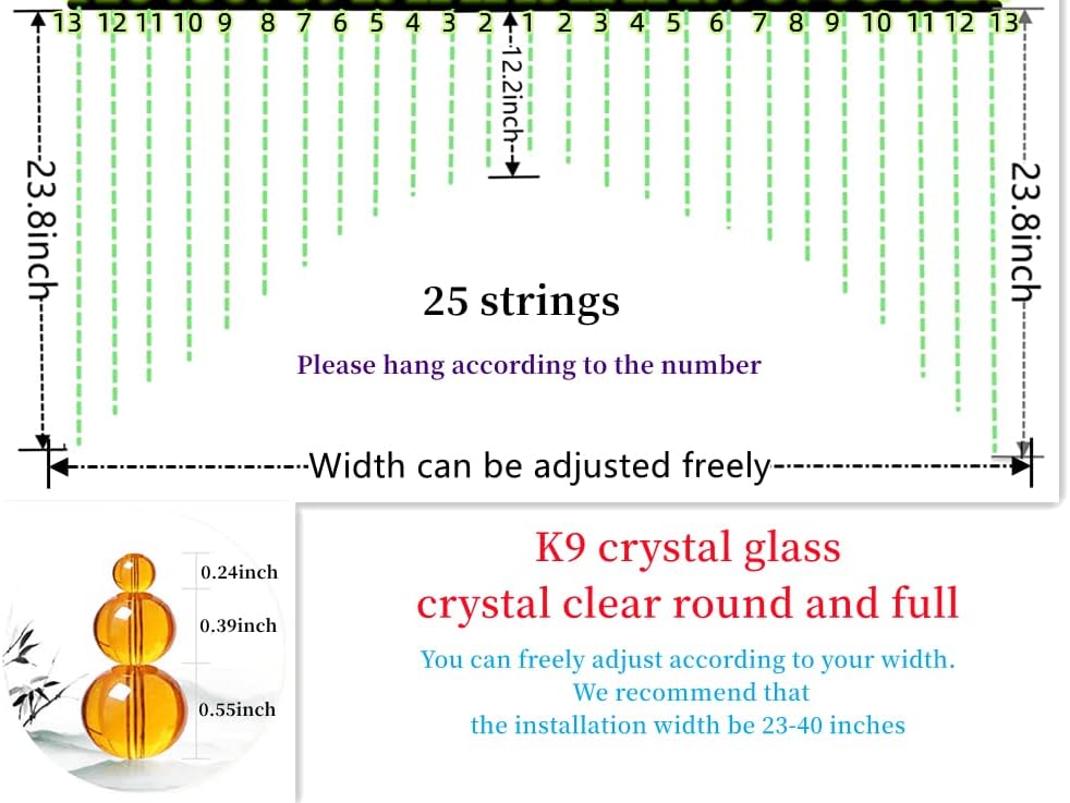 Clear Crystal Hanging Door Beads Curtain Valance