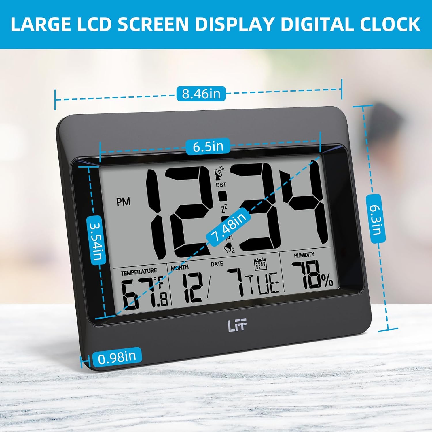 LFF Atomic Clock with Temperature Humidity Display
