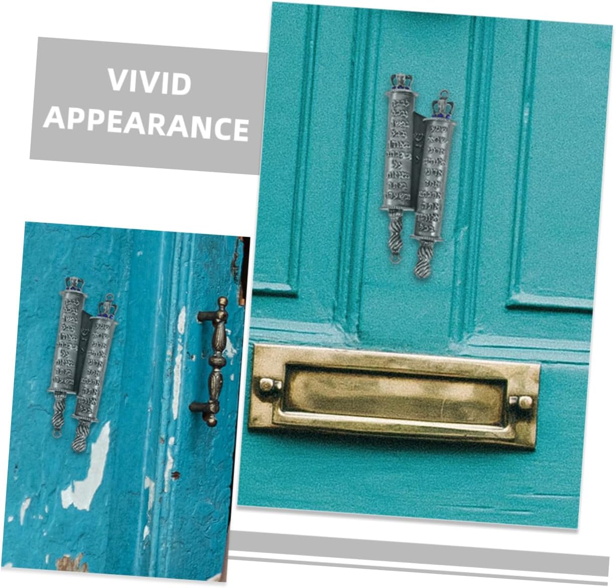 Ipetboom Mezuzah Blessing Scroll Set with 2 Metal Mezuzahs for Jewish Home Decor