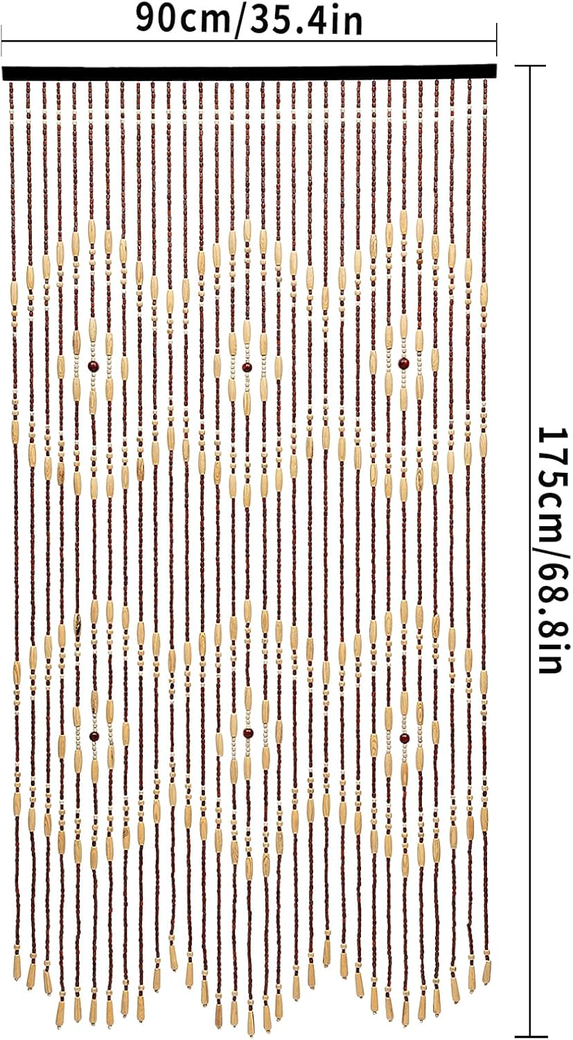 Wooden Bead Curtain Divider for Home Decor