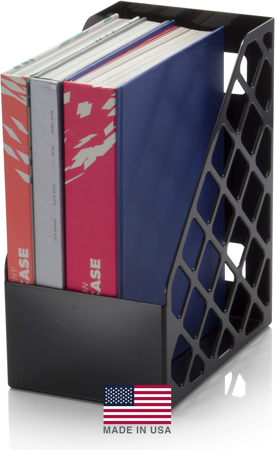 Officemate Recycled Magazine File Black 6 Pack