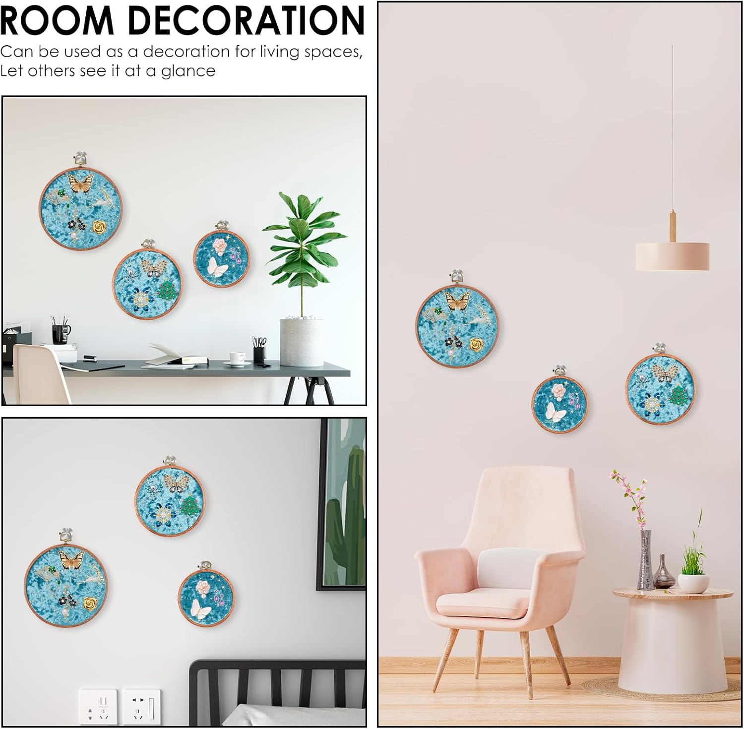 3Pcs Corduroy Pin Display Board Vintage Brooch Holder