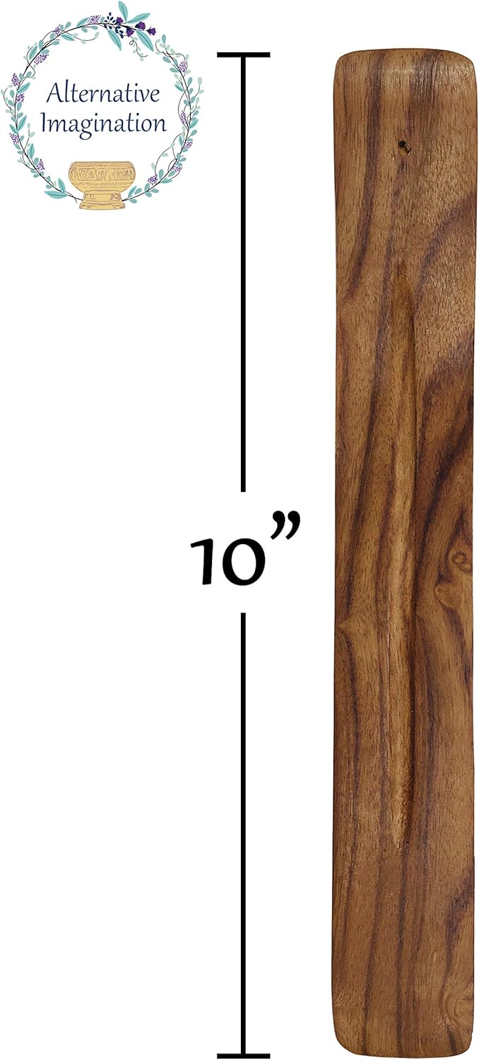 Wooden Incense Holder - 10 Inches Long for Stick Incense