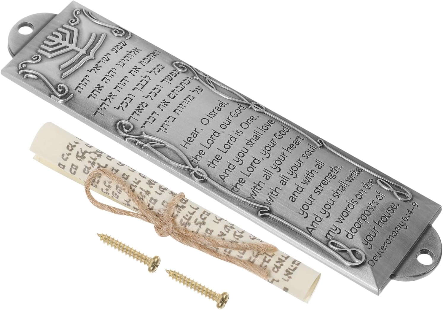 VICASKY Mezuzah Scroll Door Hanger Brass Decor