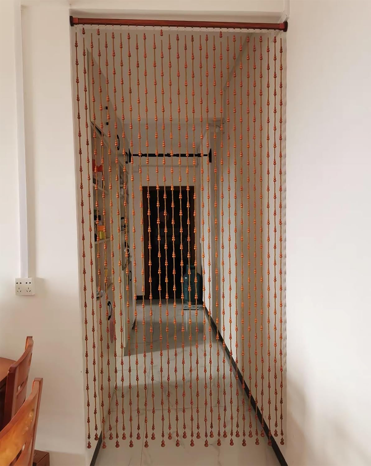 NEVKA Wooden Bead Curtain for Doorways and Windows