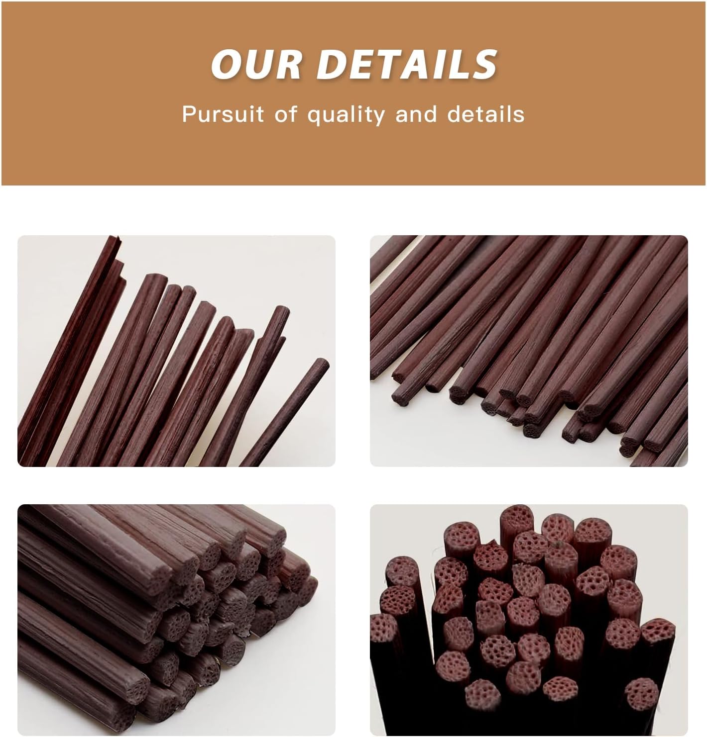 MysticHome 16PCS Natural Reed Diffuser Sticks - Strong Scent for Large Rooms Bathroom Bedroom