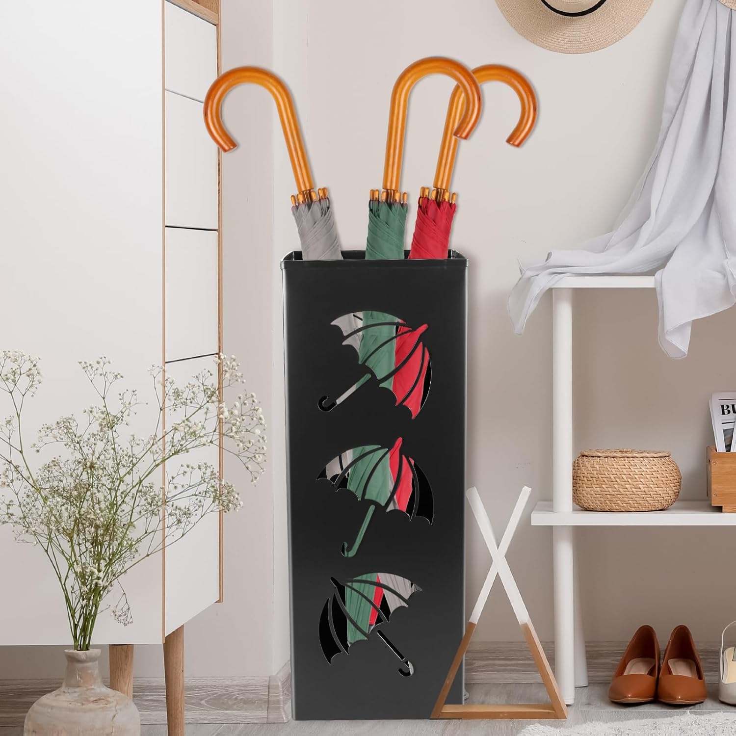 Premium Metal Umbrella Stand with Hollow Design