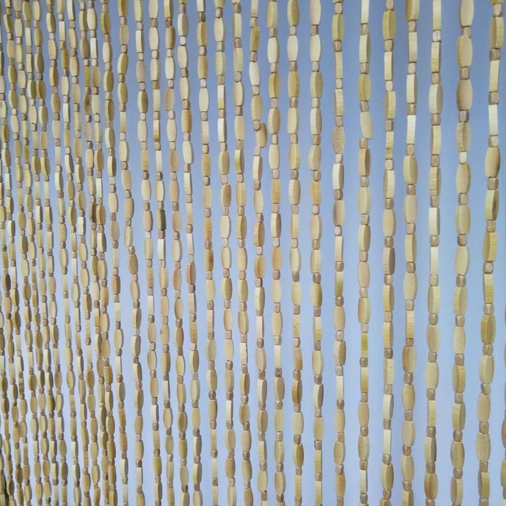 Etlegor Bamboo Beaded Curtains Door Divider Panel