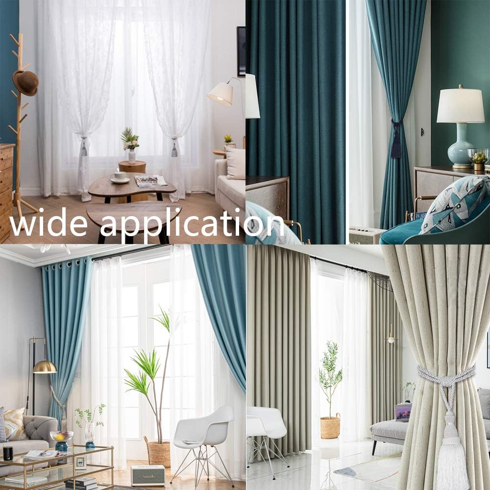 BEL AVENIR 2 Pack Curtain Tiebacks Tassel Drapery Holdbacks