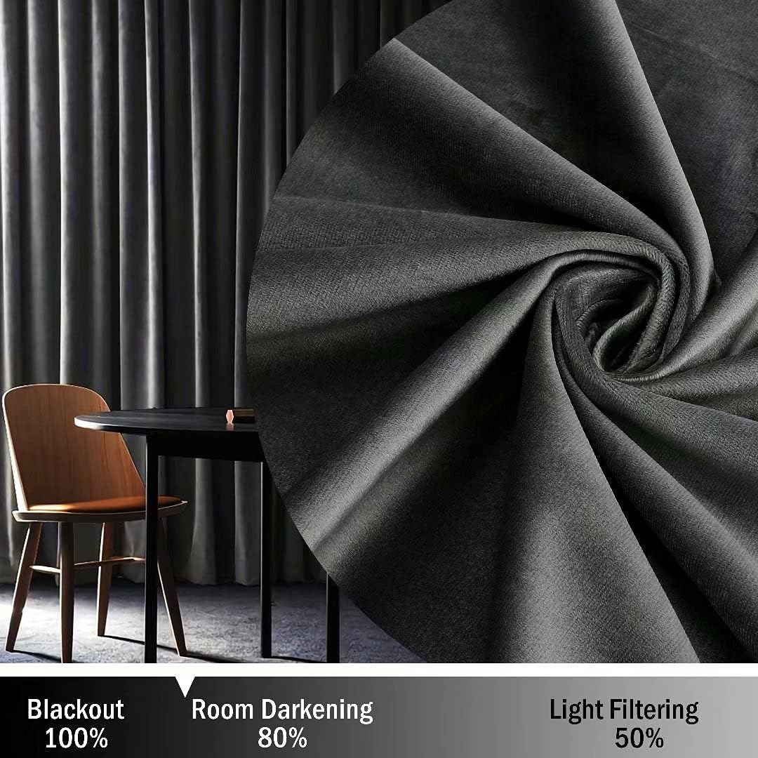 Victree Room Divider Curtain 9ft x 7ft Dark Grey