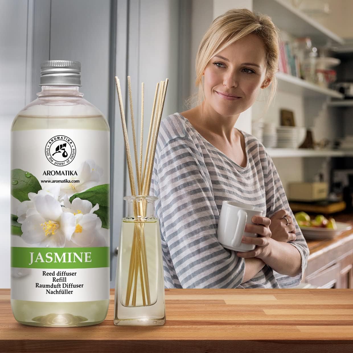 Jasmine Reed Diffuser Refill - 17 Fl Oz Natural Essential Oil