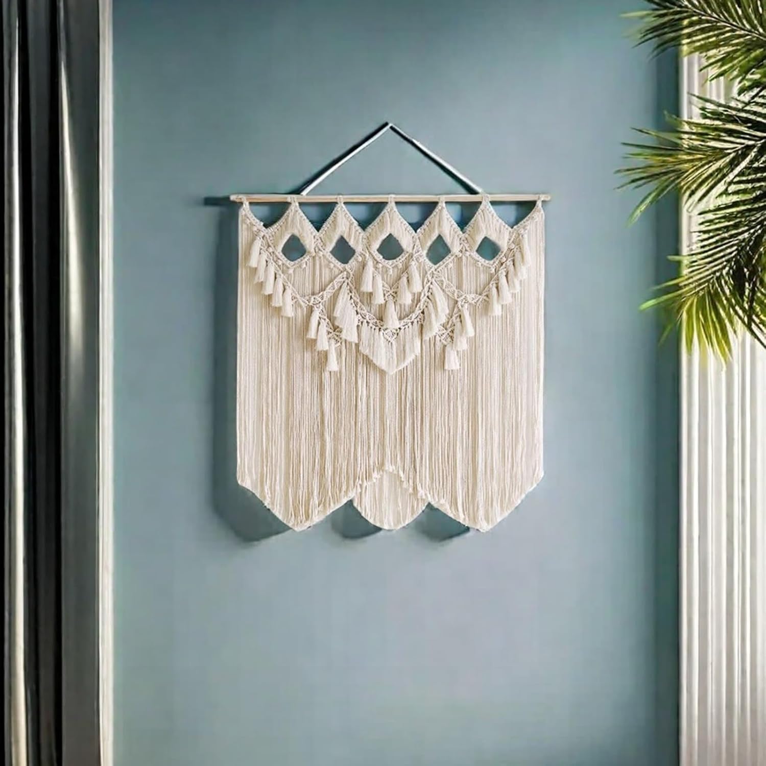 Ivory Macrame Curtains for Windows and Doorways