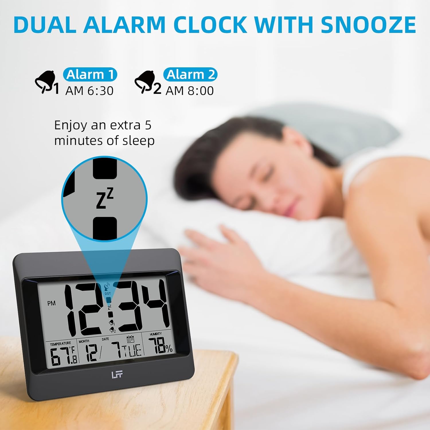 LFF Atomic Clock with Temperature Humidity Display