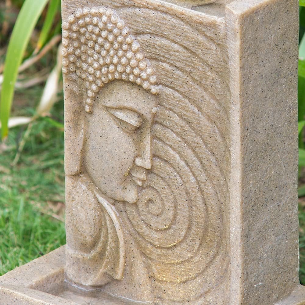 9x65x14 Indoor Buddha Water Fountain with LED Light