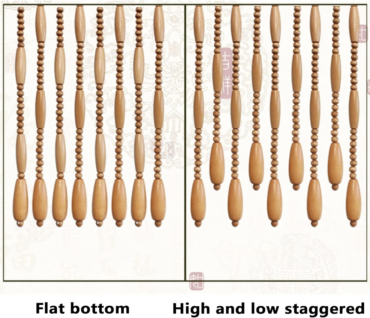 Natural Wooden Beaded String Curtains for Home Decor