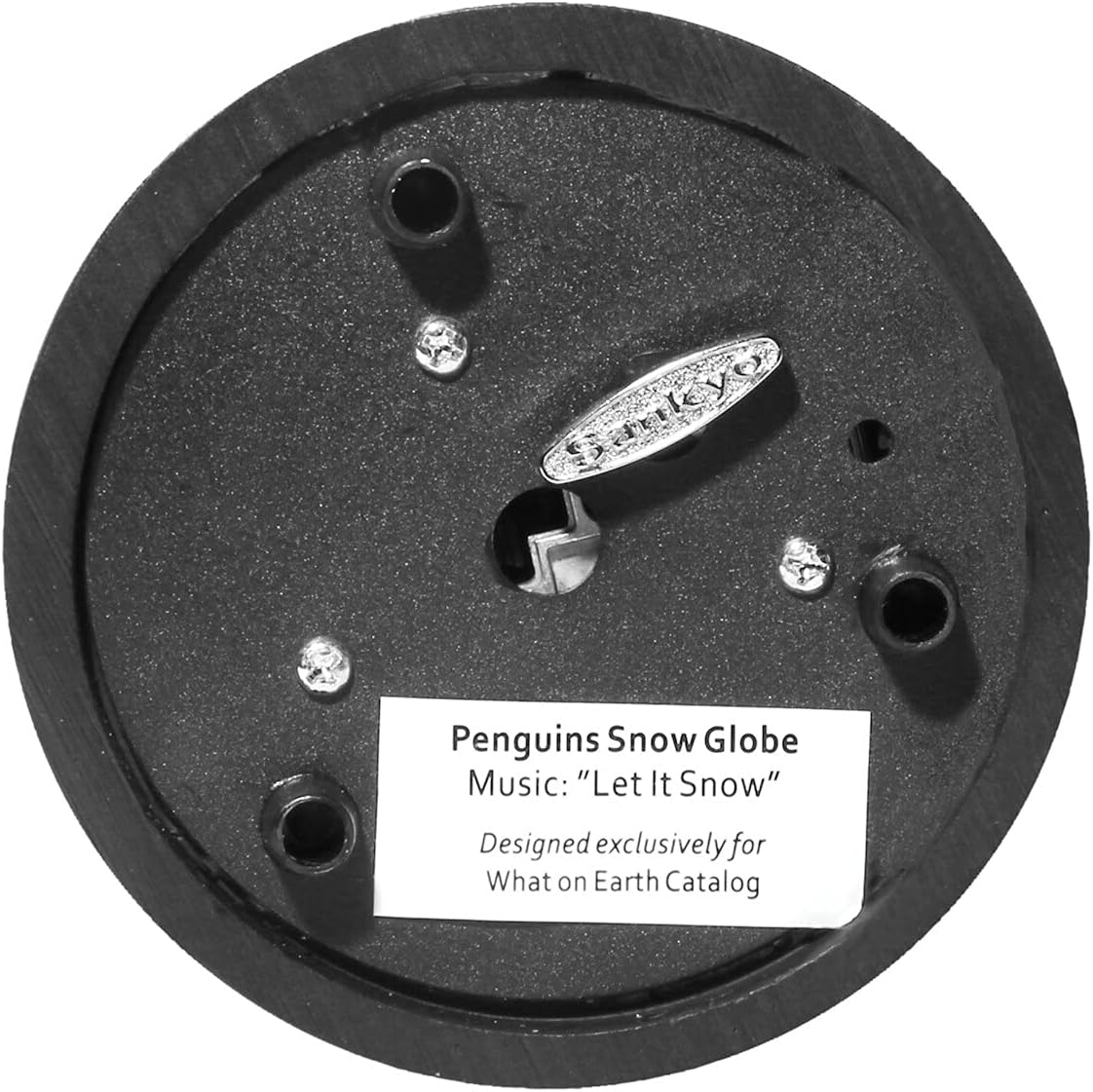 WHAT ON EARTH Musical Snow Globe with Penguins