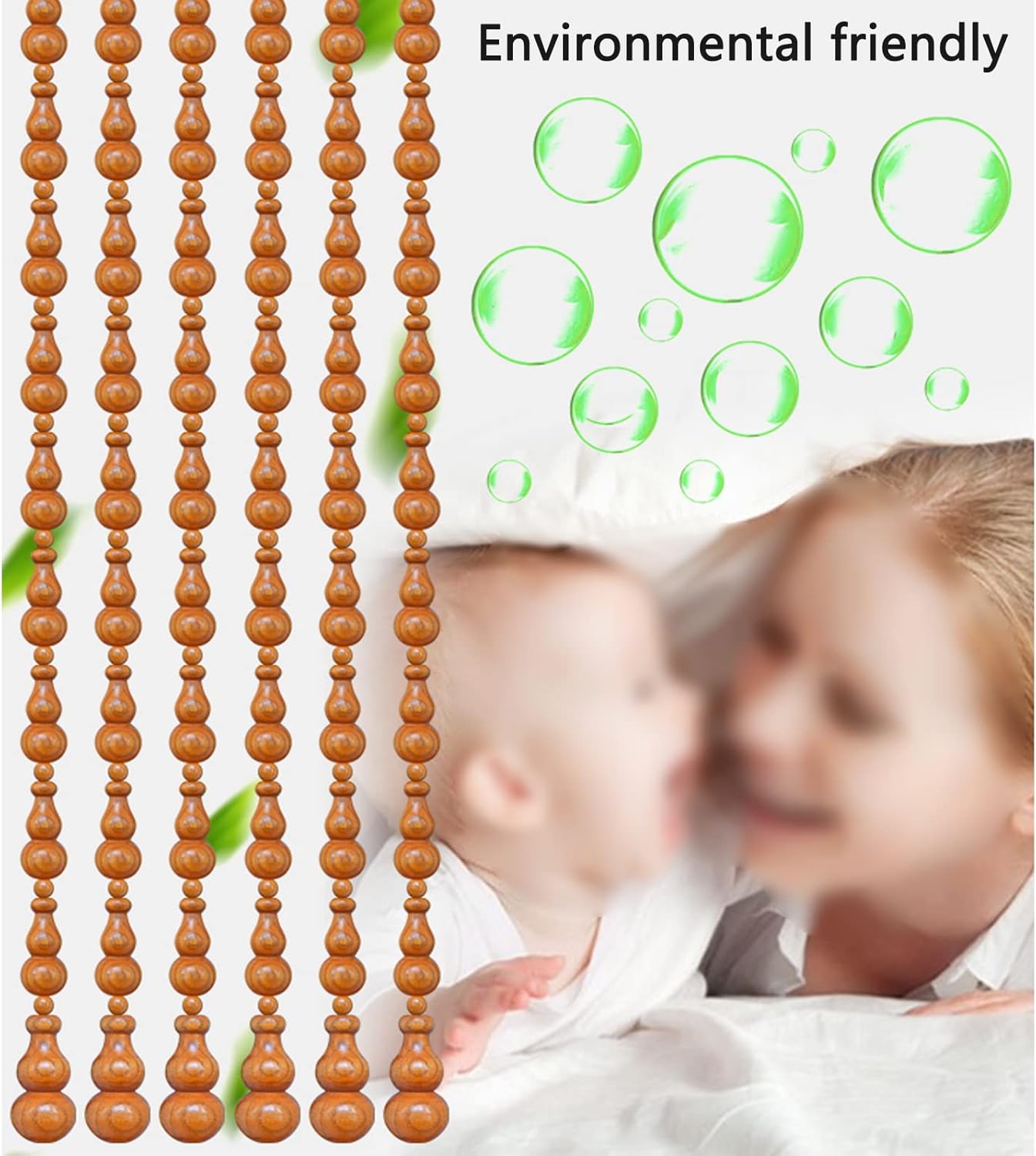 KDDEON Wooden Bead Curtain for Home Decor