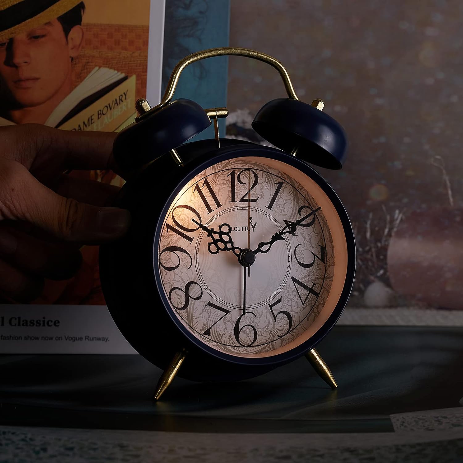 Loud Alarm Clock with Retro Bell and Backlight for Deep Sleepers