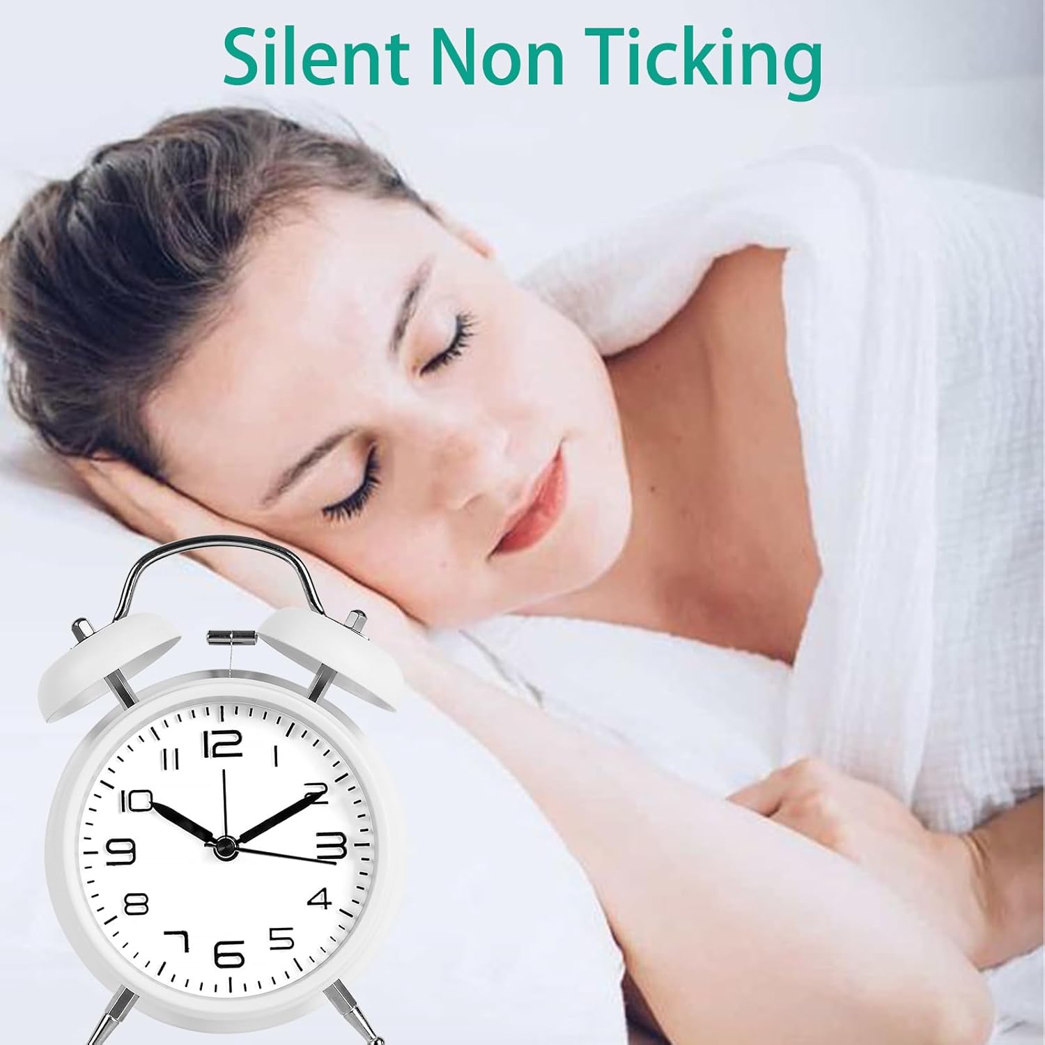 Pxy Loud Alarm Clock Heavy Sleepers 3D Dial Battery Operated