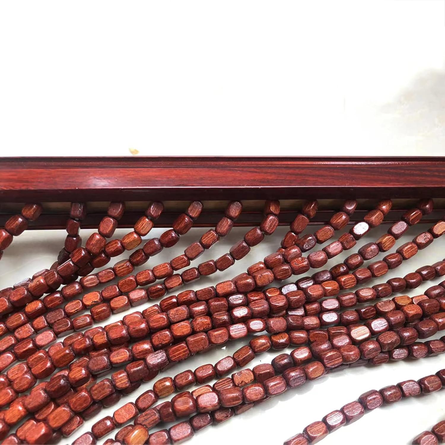 Bamboo Beaded Curtain for Doorway Room Divider with Fittings