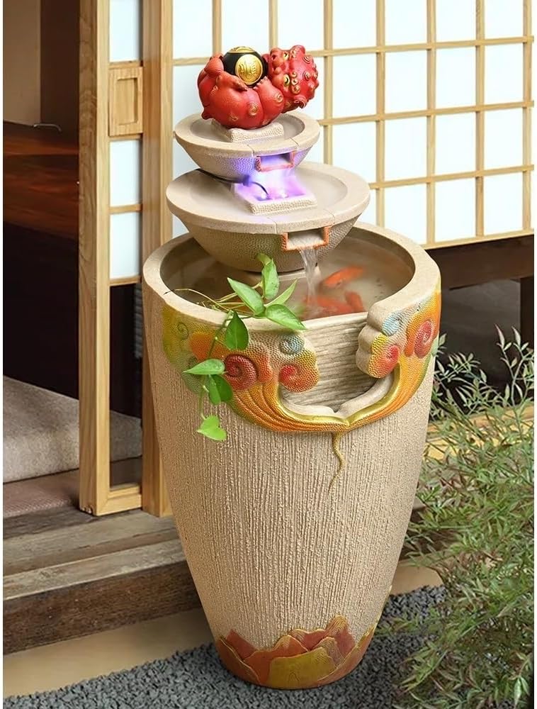 Cascading Rock Outdoor Water Fountain for Relaxation