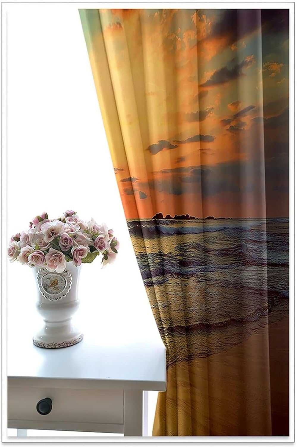 Homxi 2 Panel Blackout Drapes for Living Room and Balcony