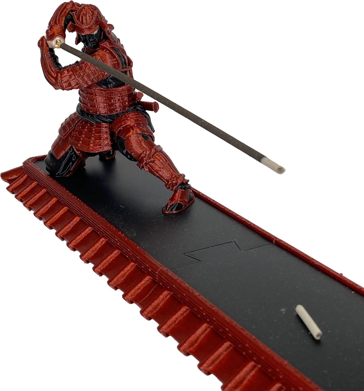 Japanese Samurai Incense Holder with Storage Box