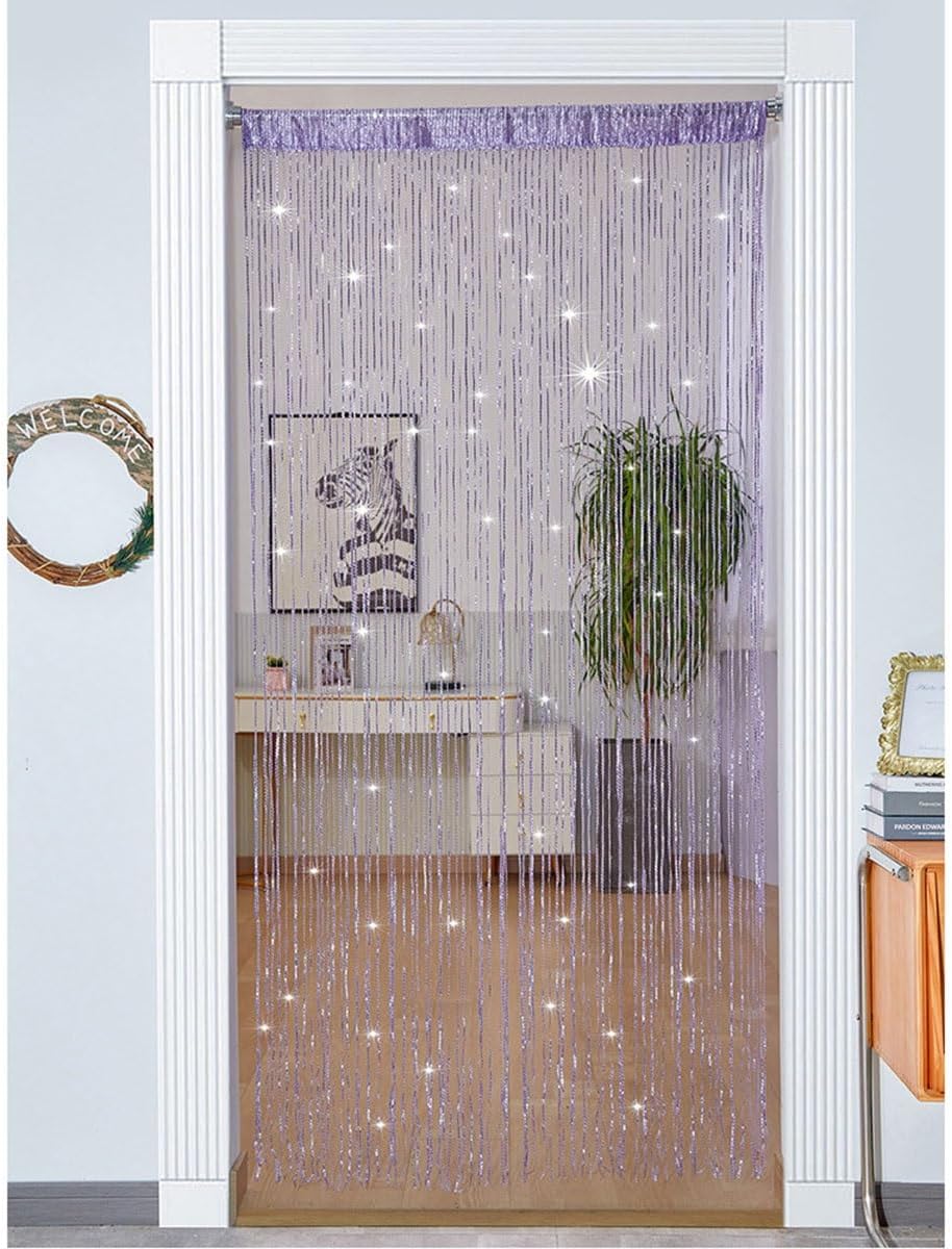 Purple Crystal Glass Bead Curtain for Doorways