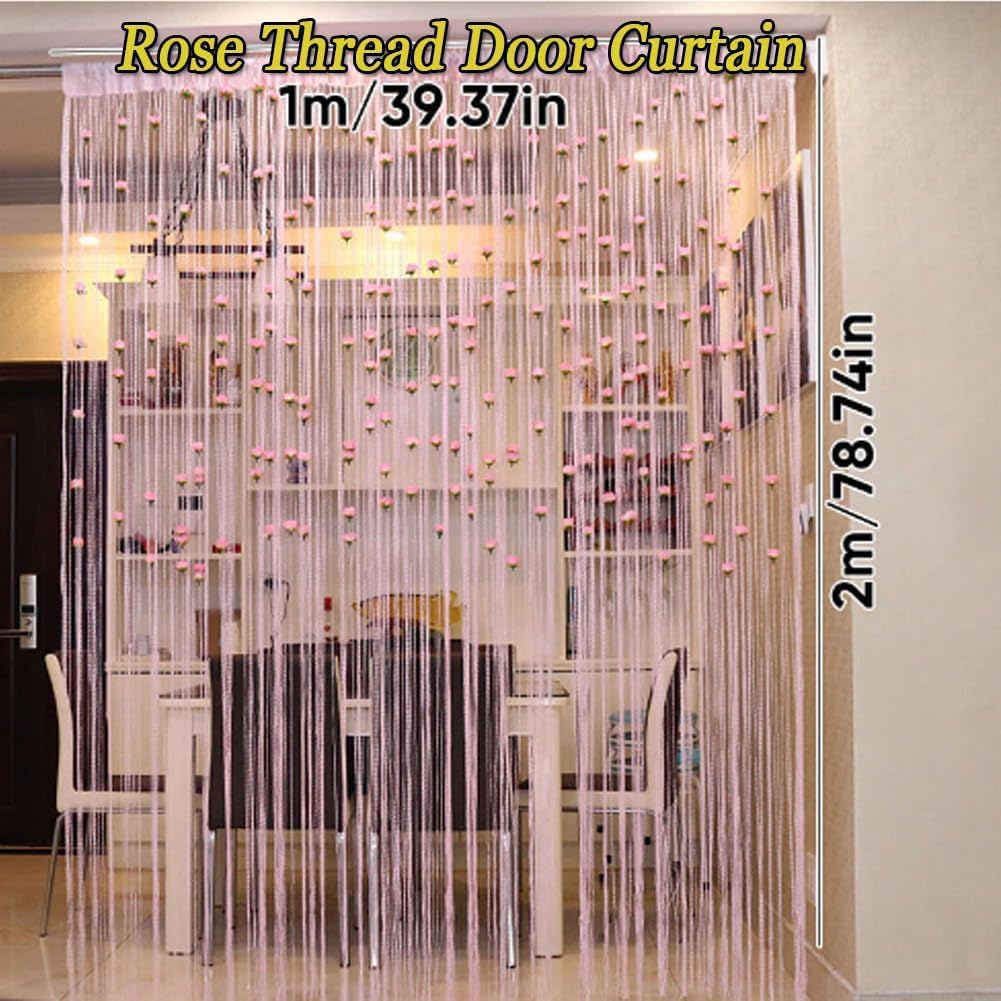 Manutox Rose Thread Door Curtain - 3937 x 7874in