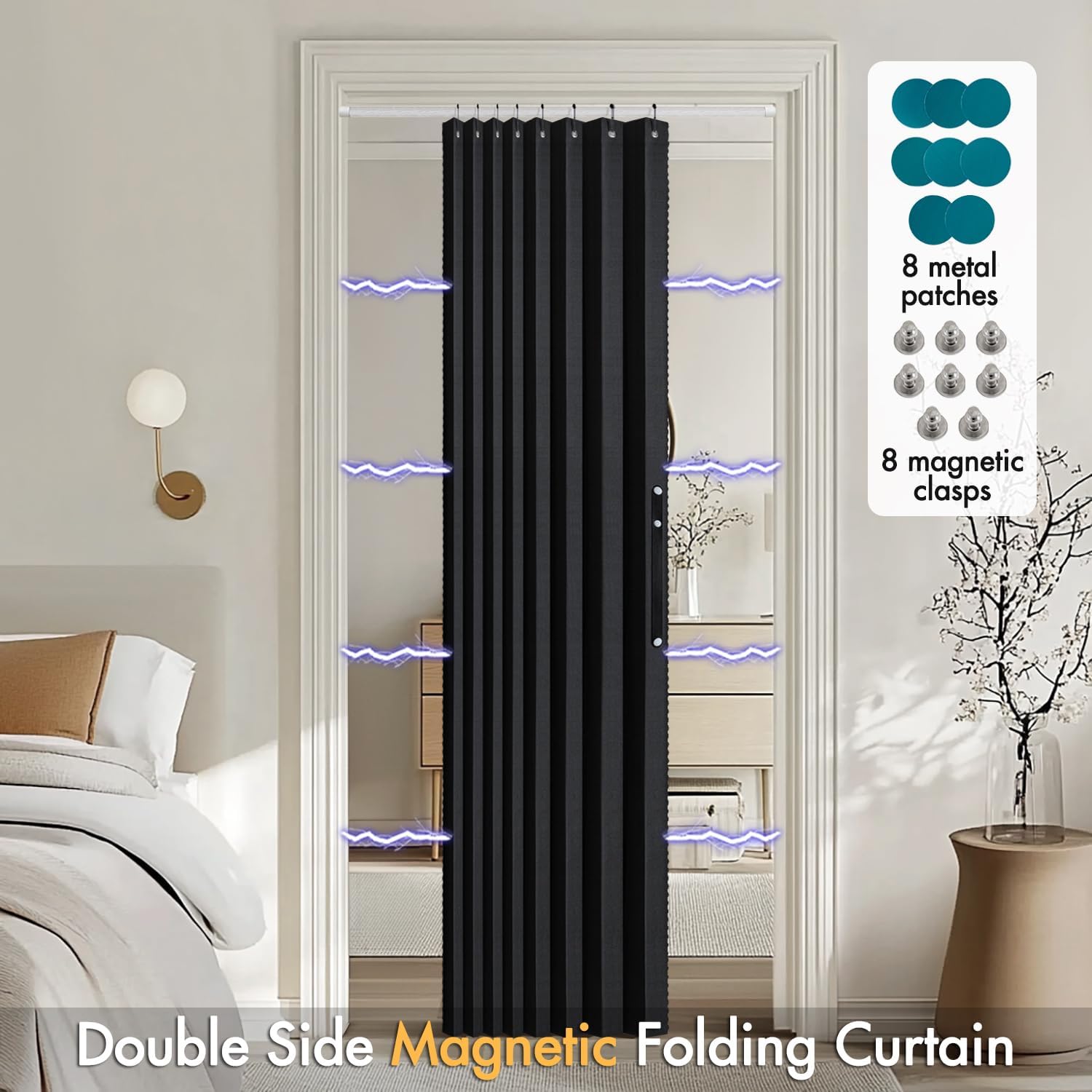 MIULEE Halloween Magnetic Folding Door Curtains 1 Panel
