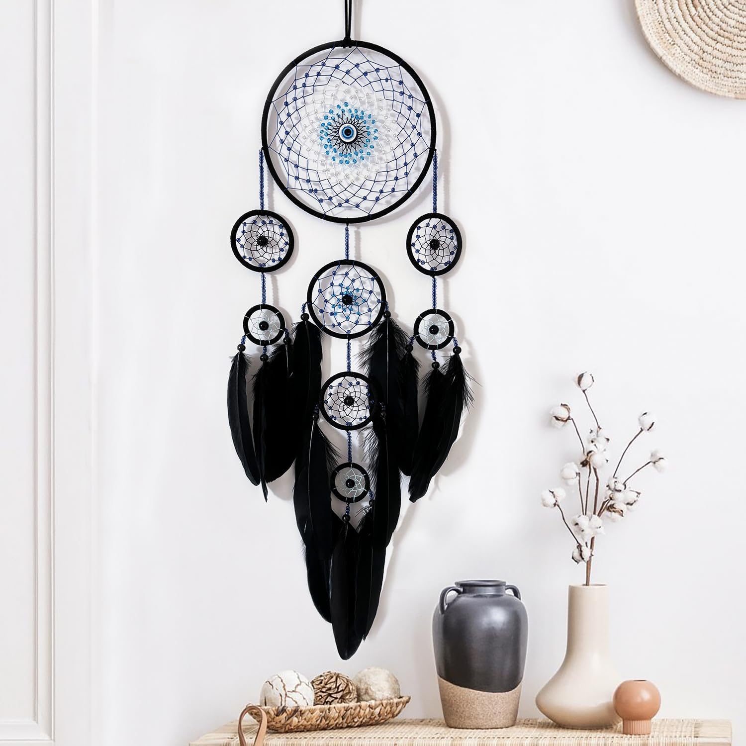Jiyamony Evil Eye Dream Catcher Wall Hanging for Home Decor