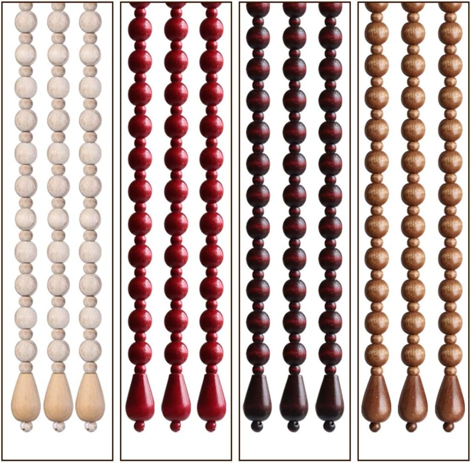 Etlegor Wood Beaded Curtain for Door Natural Decor Panel