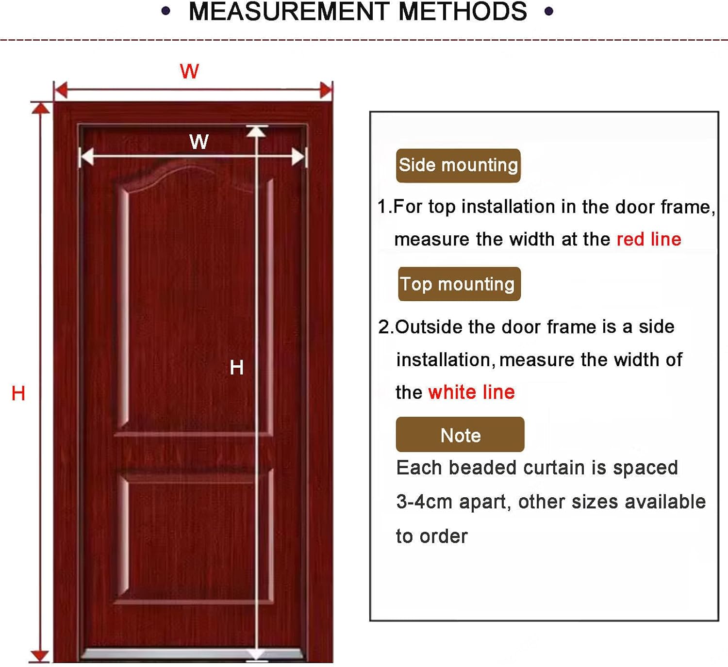 Wood Beaded Door Curtain with Gourd Shape Retro Style 44 Strands 145x155cm