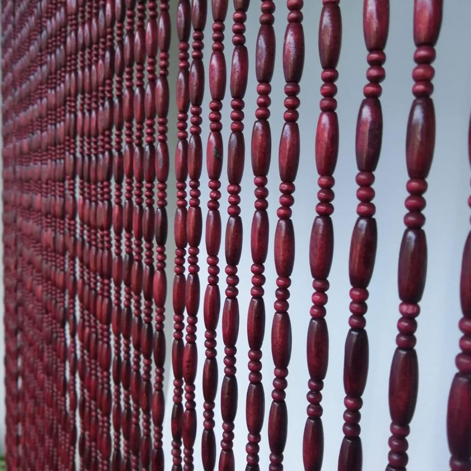 Natural Wooden Beaded Door Curtain for Home