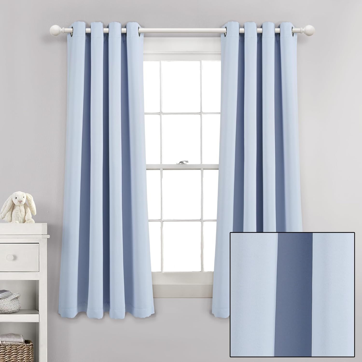 Lush Decor Blackout Curtain Panels 52x63 Blue Moon Classic Modern