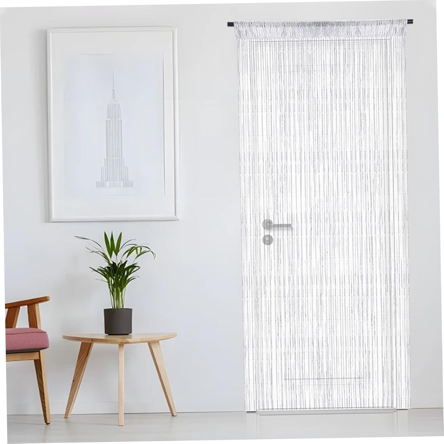 Shiny Beaded Curtain for Doorway and Window Decor
