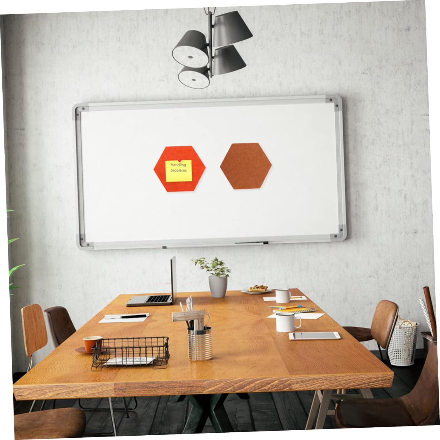 Hexagon Felt Bulletin Board Set for Home Office
