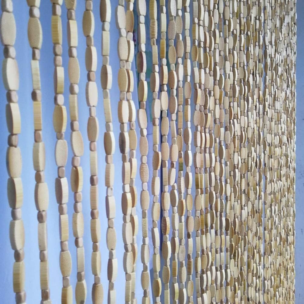 Etlegor Bamboo Beaded Curtains Door Divider Panel
