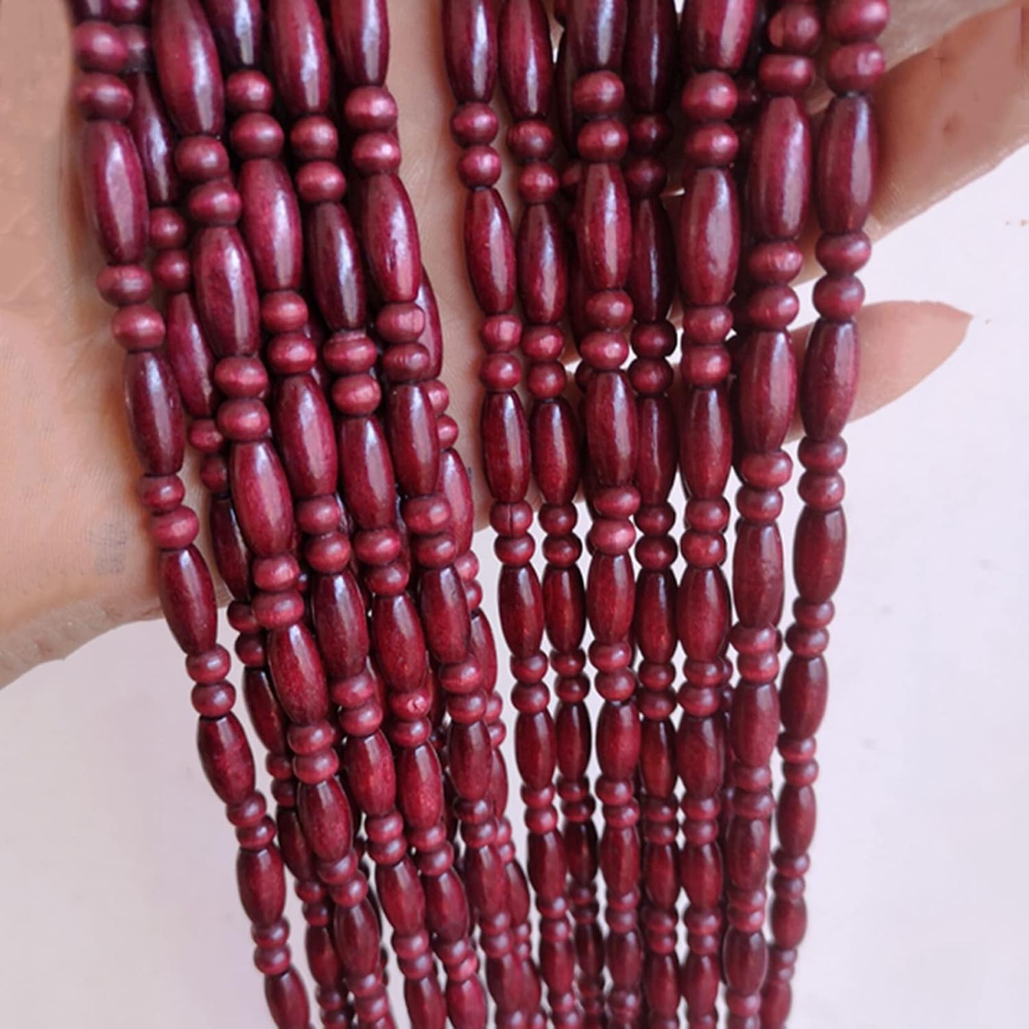 Wood Bead Curtain for Room Dividers and Doorways 30 Strands