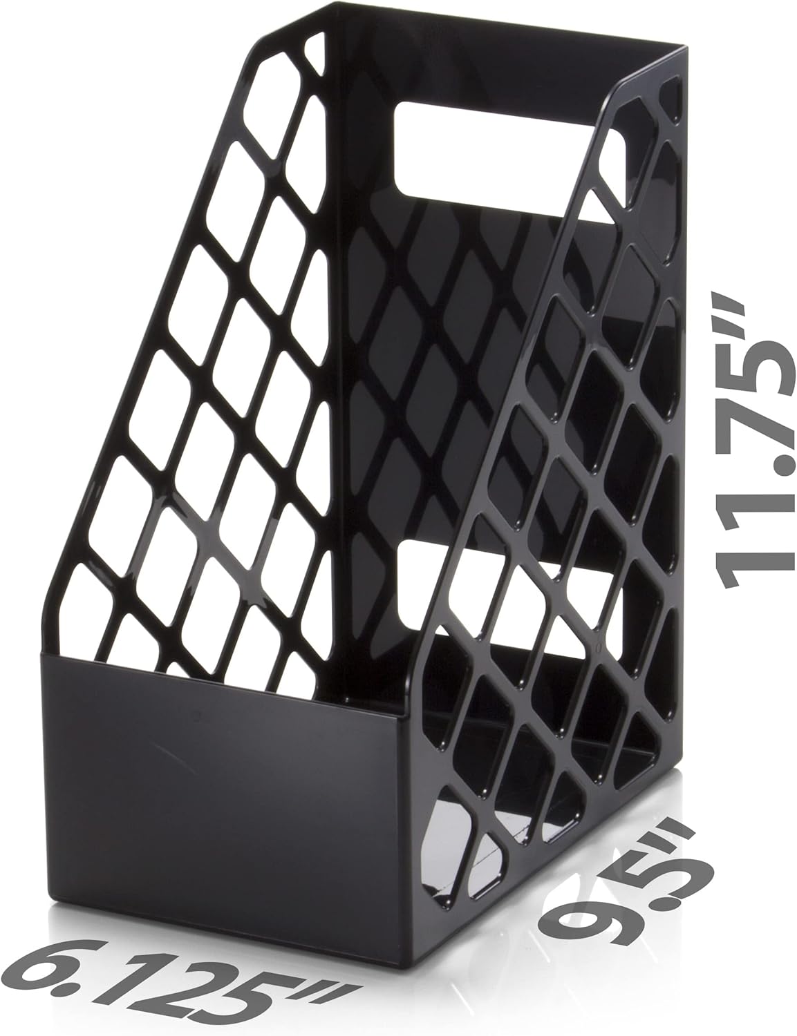 Officemate Recycled Magazine File Black 6 Pack
