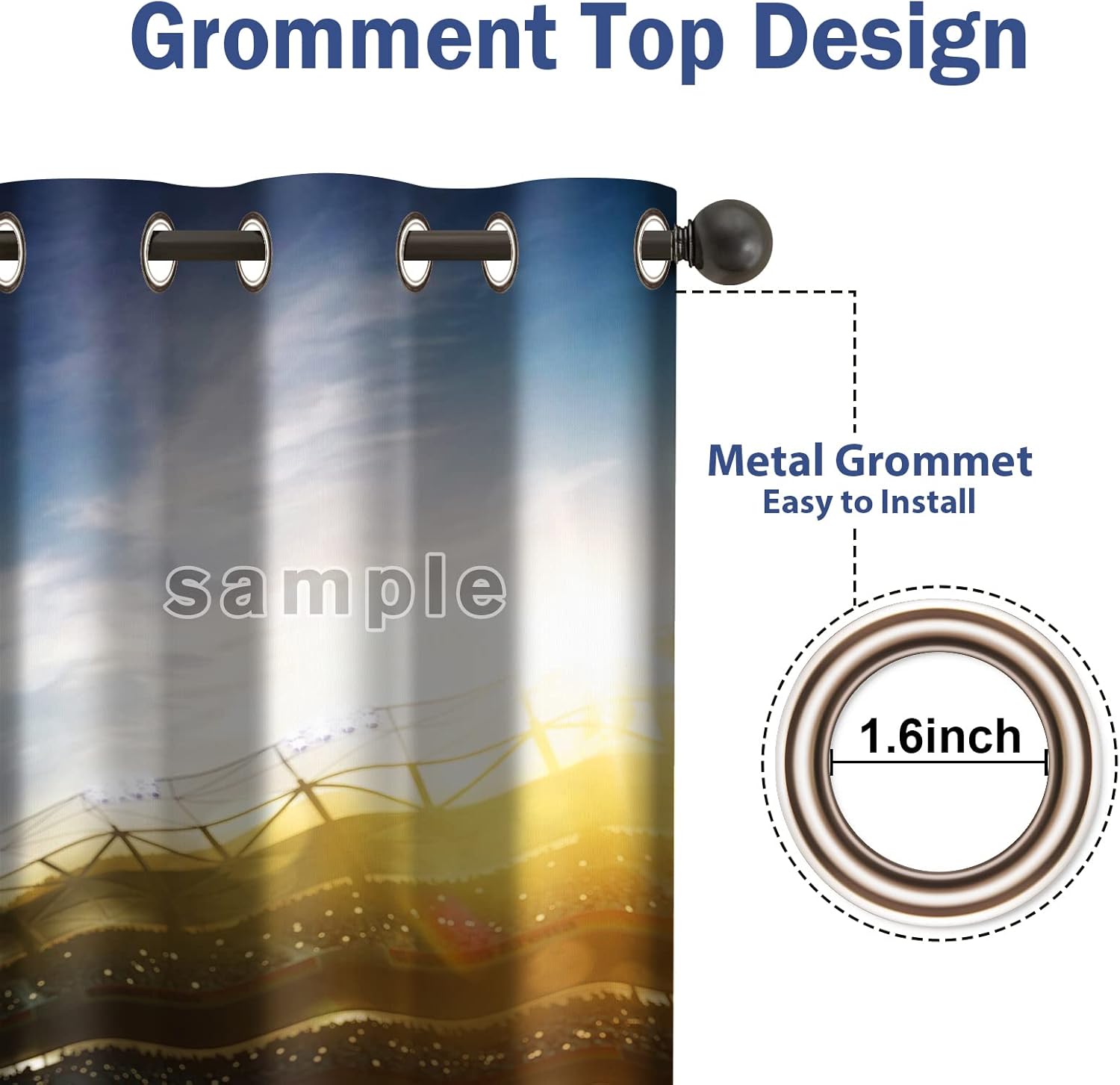 Jekeno Vintage Bookshelf Curtains 2 Panel Set 42x54