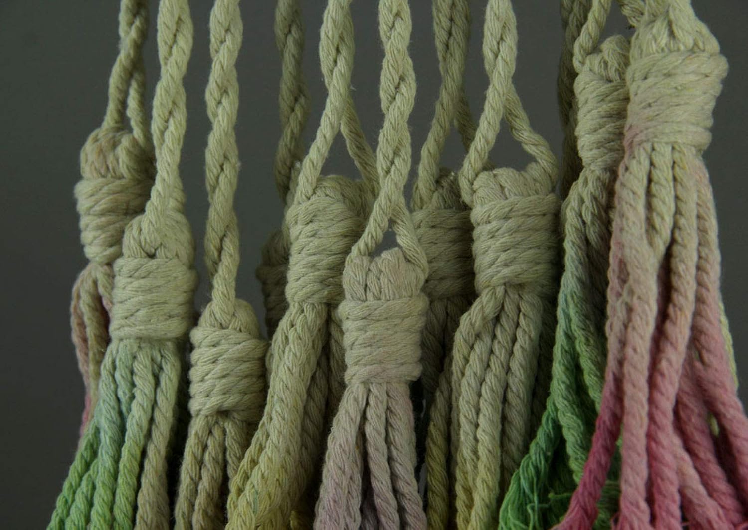 Rainbow Dyed Cotton Macrame Dream Catcher