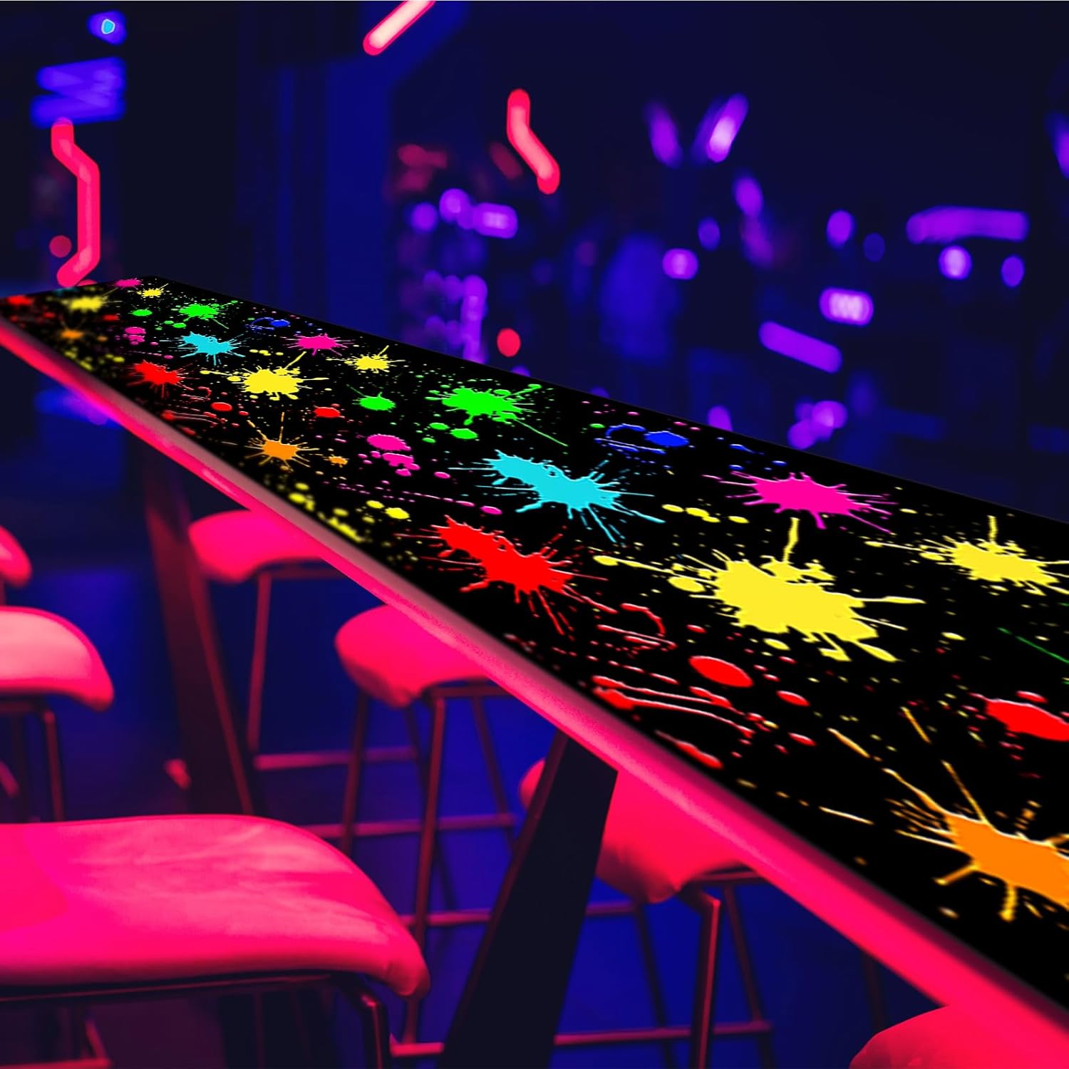 Haull Neon Dance Floor Glow in the Dark Runner UV Reactive Blacklight Party Decor