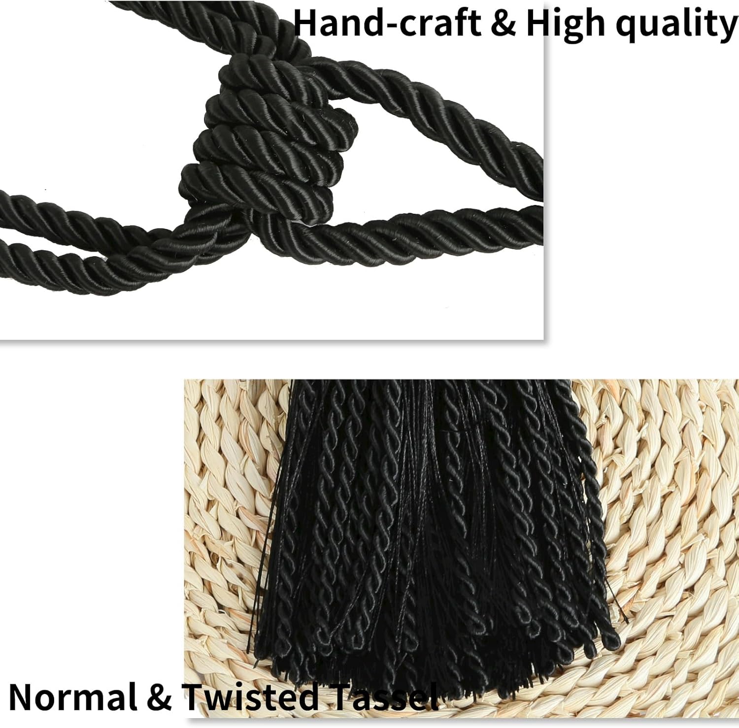 2 Pack Curtain Tiebacks with Tassel Modern Style