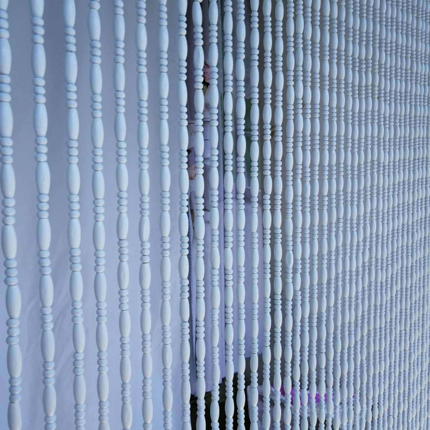 LEOSXA Hanging Wooden Beaded Door Curtain Screen
