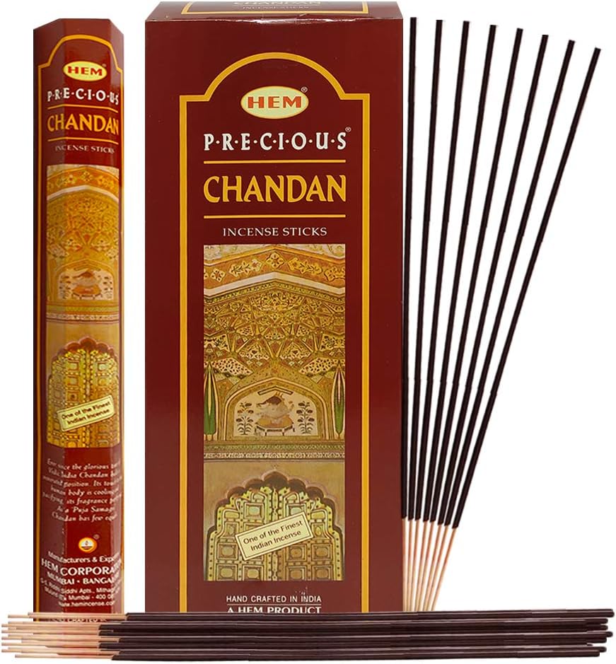 TRUMIRI Precious Chandan Incense Sticks and Holder Set